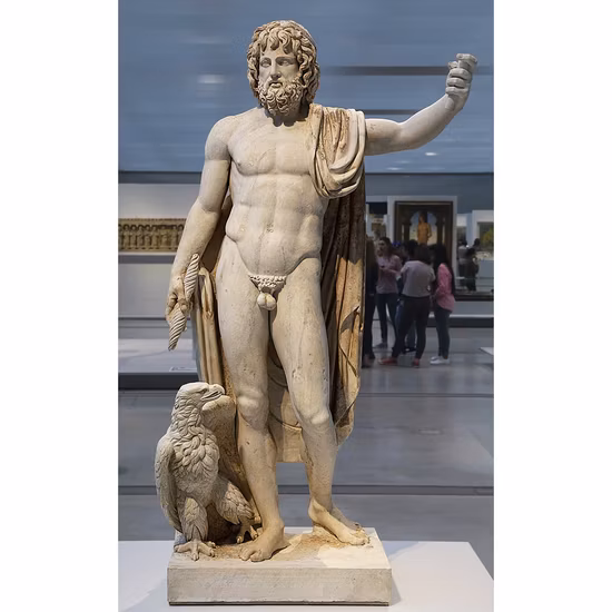 Nettuno personalizzato dalla riproduzione della scultura in marmo di Antoine Coysevox